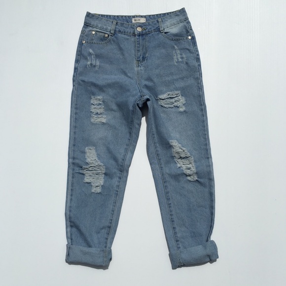 true love Denim - True love high waist distressed jeans